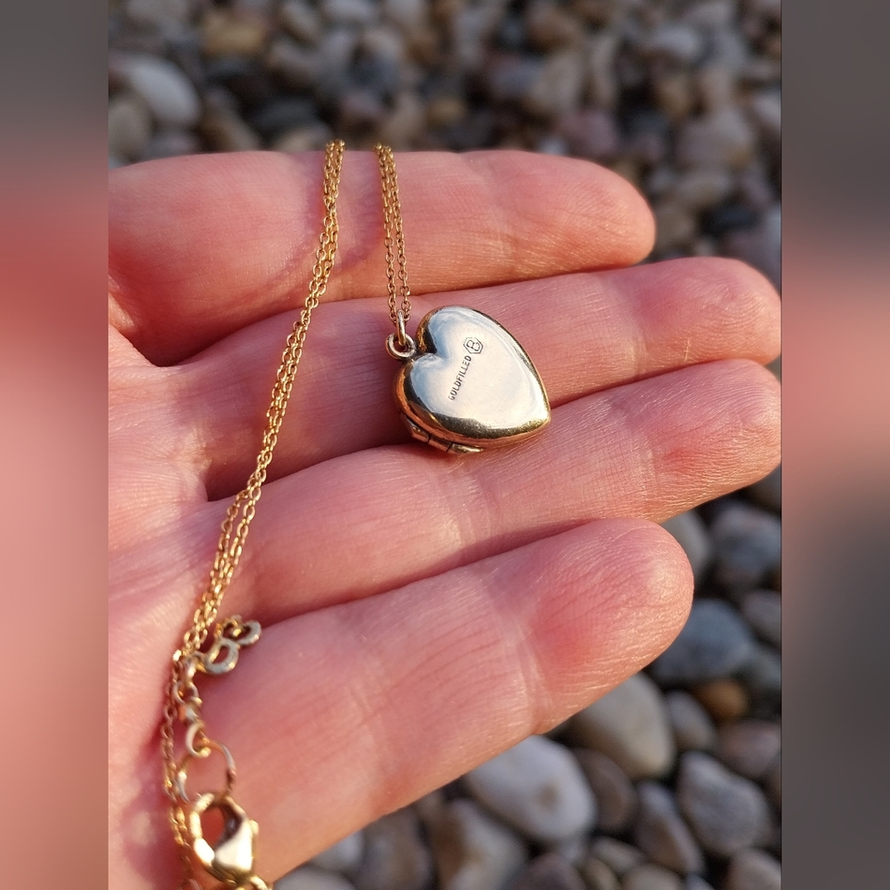 Birks Gold Filled Floral Heart Necklace - Picture 2 of 14